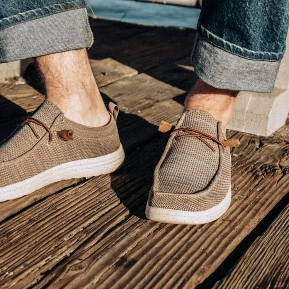 Lamo Michael Slip on Shoes Brown Lamolite Loafers Beach Yacht “Hey Dude Style” - Picture 7 of 8